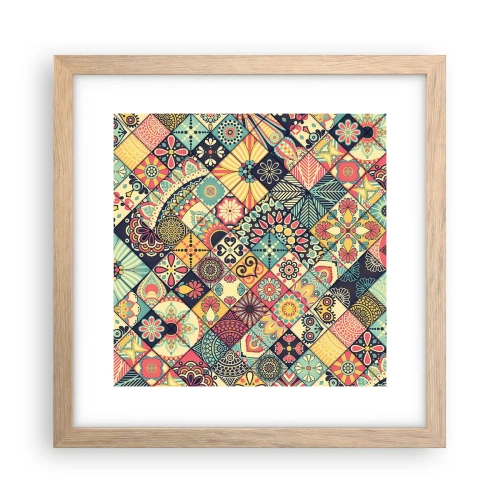 Plakát v rámu světlý dub - Marokánská vize - 30x30 cm