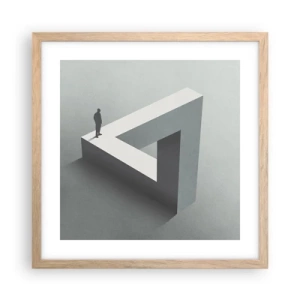 Plakát v rámu světlý dub - A přece je to možné - 40x40 cm