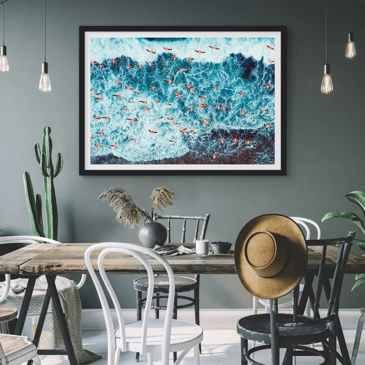 Plakát v černém rámu - Přímořský průvod - 91x61 cm