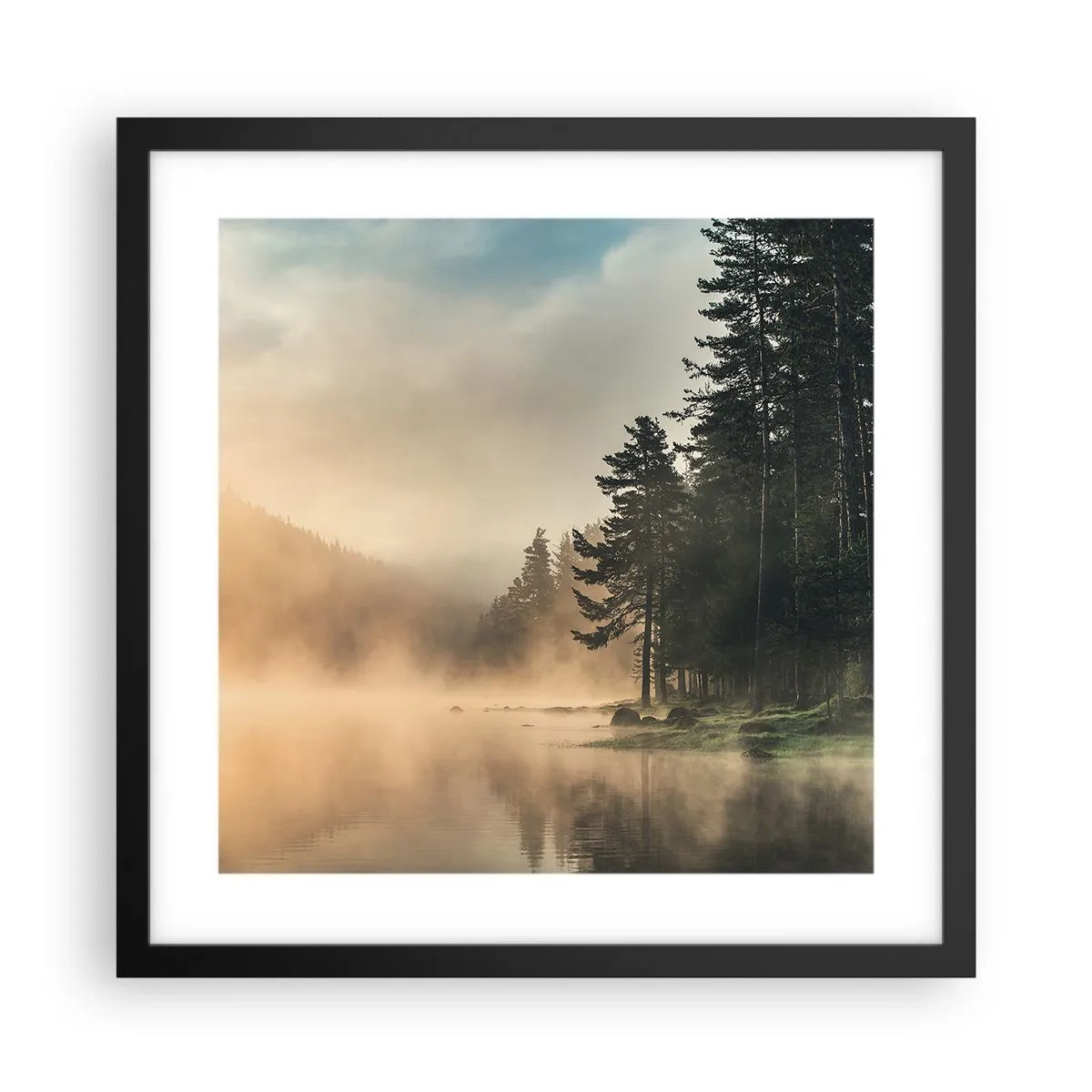 Plakát v černém rámu - Zrození dne - 40x40 cm