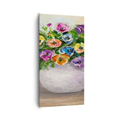 Obraz na plátně - Zátiší s bílou vázou - 65x120 cm
