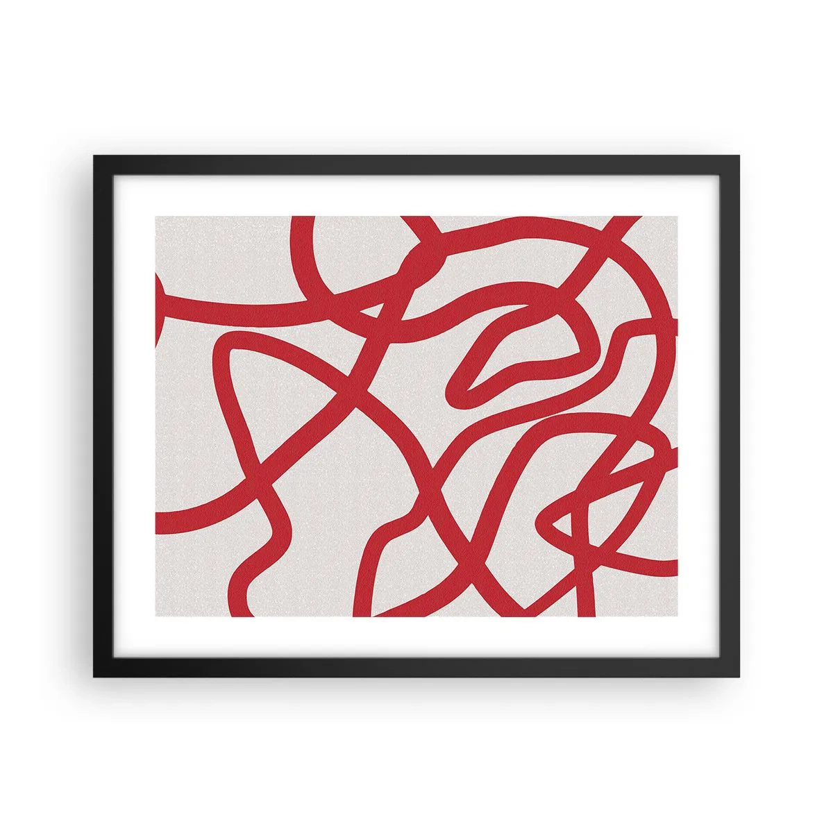 Plakát v černém rámu - Červené na bílém - 50x40 cm