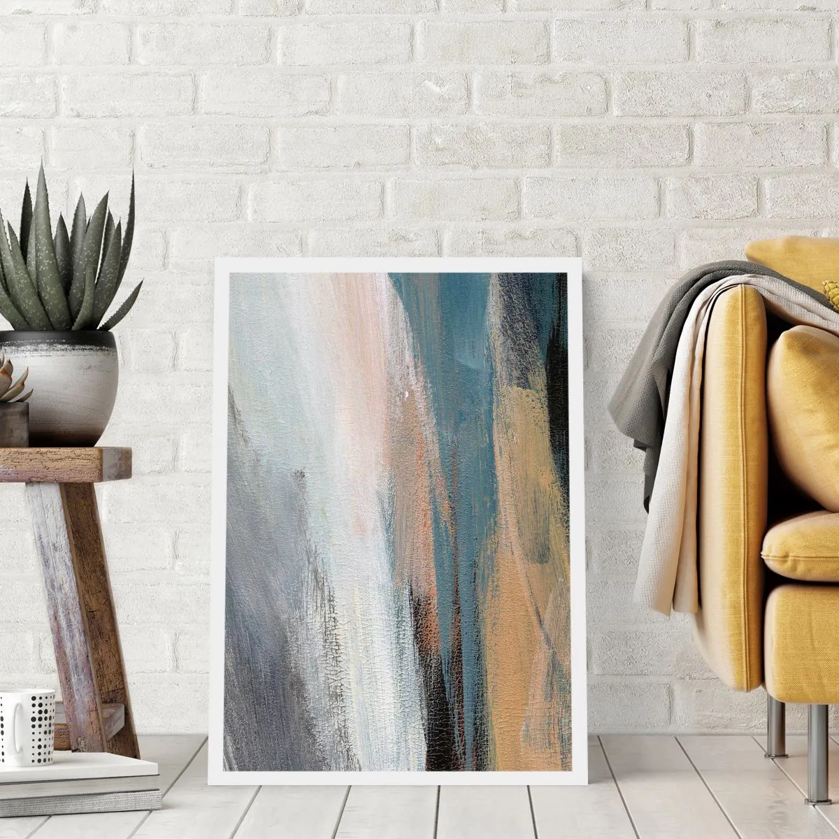 Plakát - Abstrakce: severní krajina - 70x100 cm