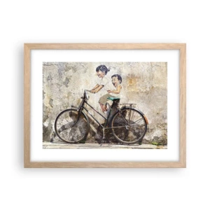 Plakát v rámu světlý dub - Pravda nebo klam? - 40x30 cm