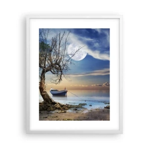 Plakát v bílém rámu - Je to konec nebo začátek? - 40x50 cm