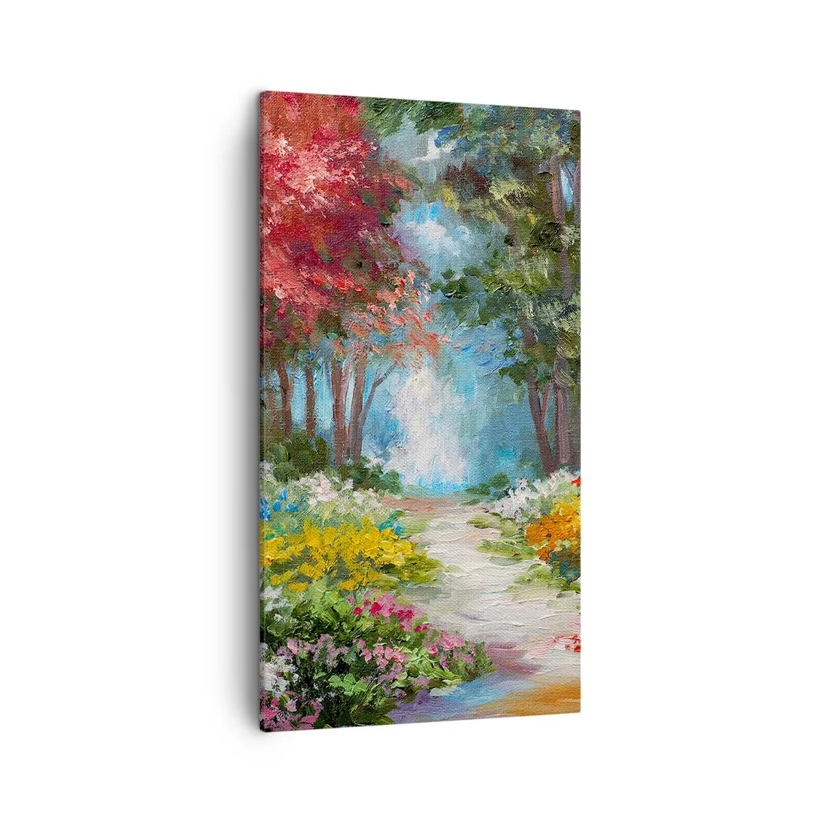 Obraz na plátně - Lesní zahrada, květinový les - 45x80 cm