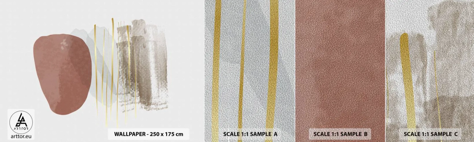 Vzor Fototapety Premium Sand - Abstraktní kolonáda - Abstrakce, Kus, Moderní vzor - 100x30 cm