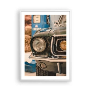 Plakát v bílém rámu - Setkání s legendou - 50x70 cm