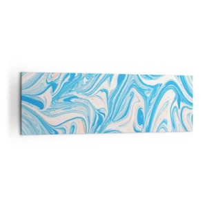 Obraz na plátně - Cákance v tyrkysu - 160x50 cm