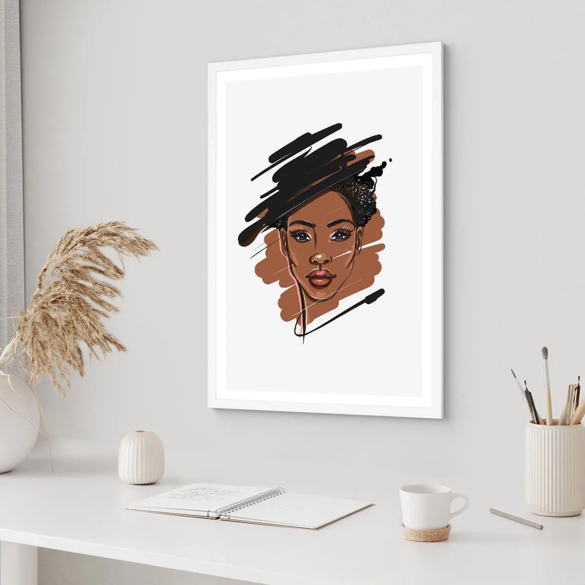 Plakát v bílém rámu - Sladká jako čokoláda - 61x91 cm