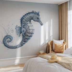 Fototapeta Premium Sand - Jemný vtip přírody - Mořský koník, Pobřeží, korálový útes - 350x256 cm