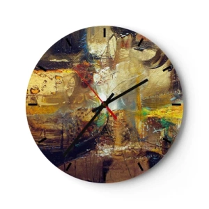 Nástěnné hodiny - Zima, tepleji, horko - 40x40 cm