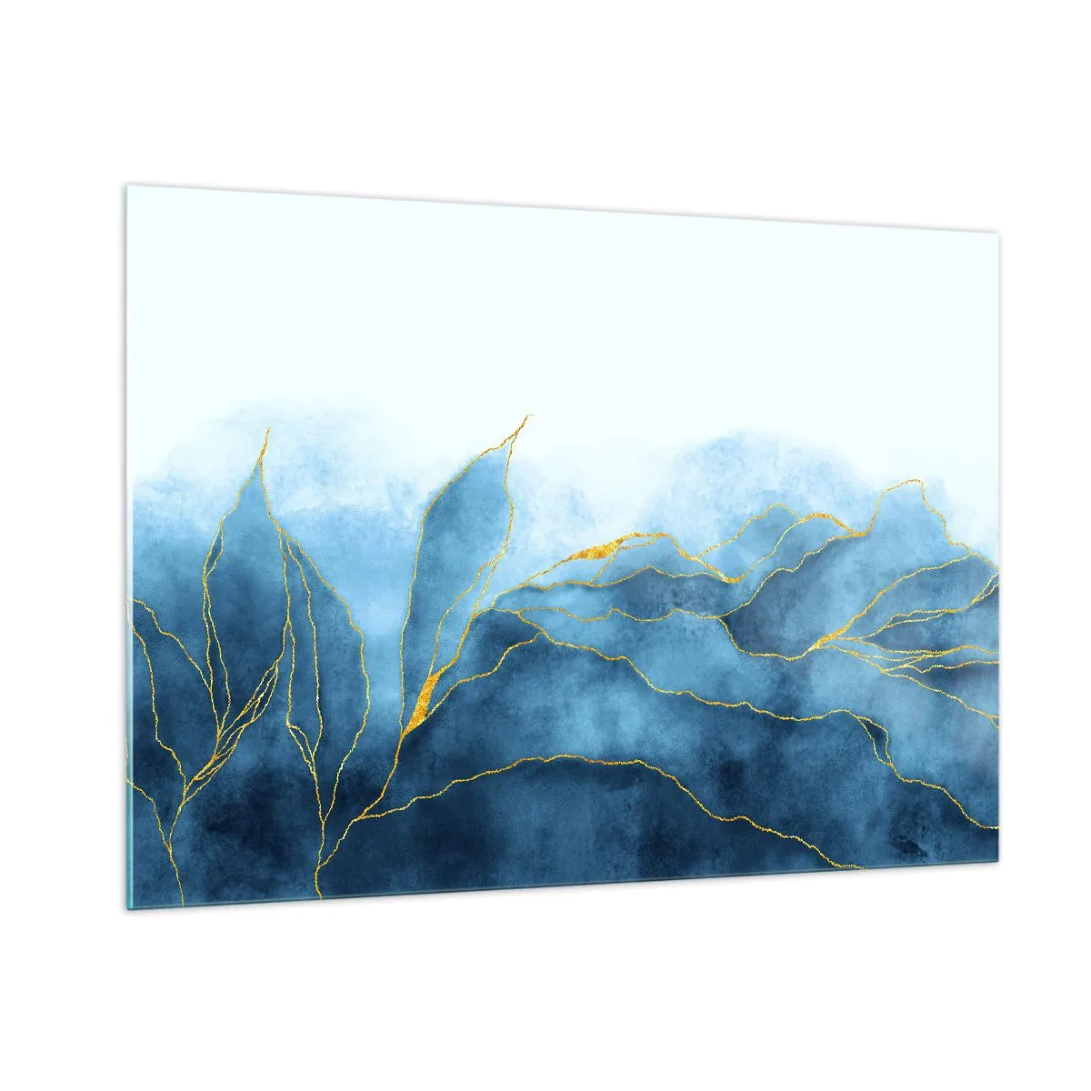Obraz na skle - Blankyt ve zlatě - 100x70 cm