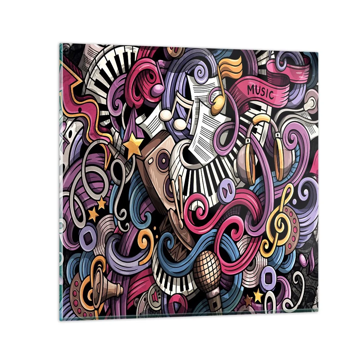 Obraz na skle - Komplikovaná melodie - 30x30 cm