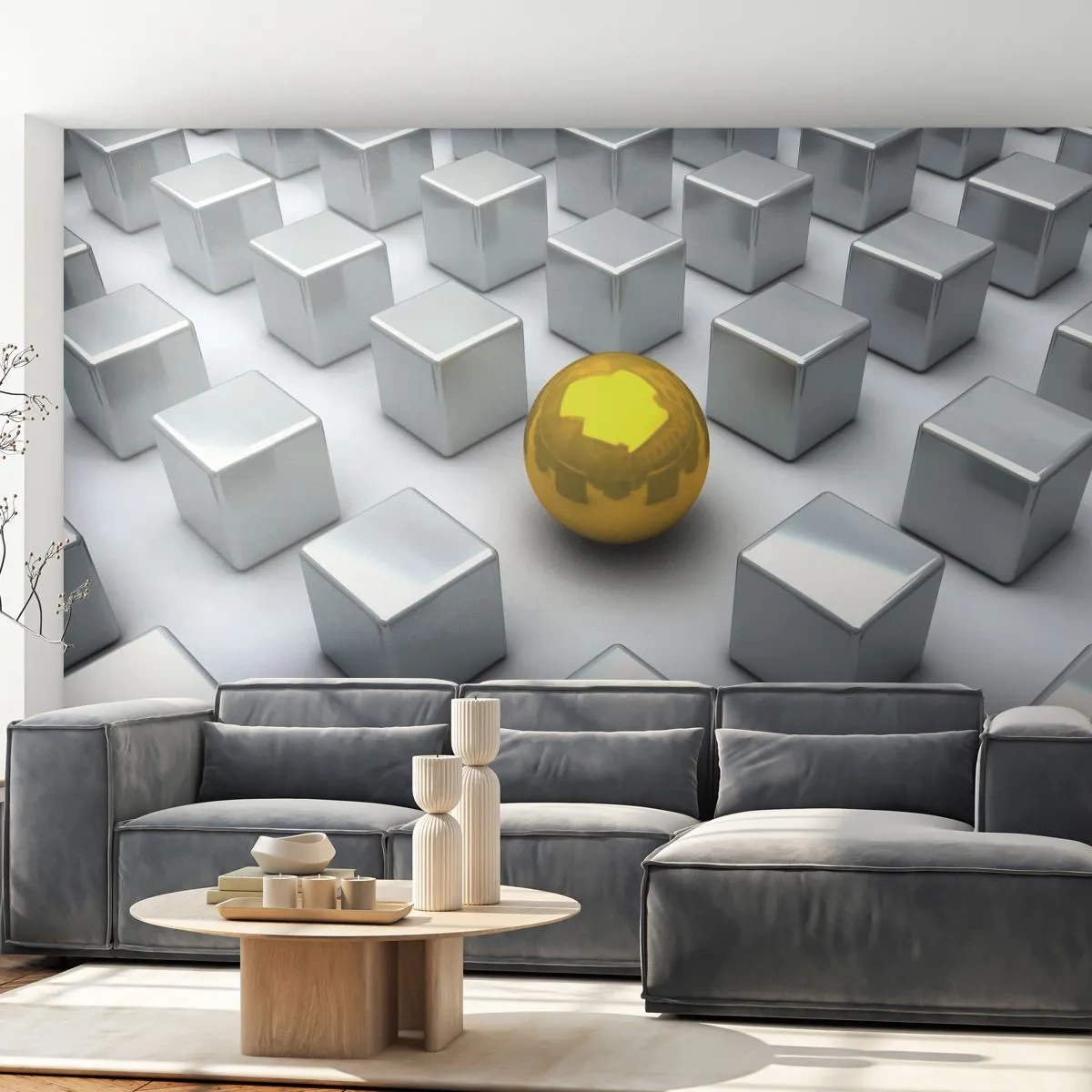 Fototapeta Premium Sand - Proč já? Geometrická kompozice - Abstrakce, 3D, Grafika - 100x70 cm