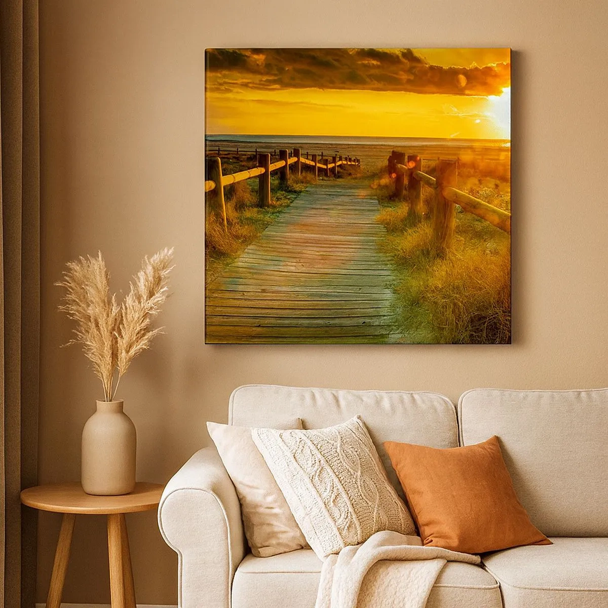 Obraz na plátně - Vykoupané ve starém zlatě - 30x30 cm