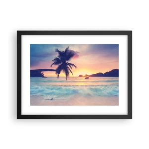 Plakát v černém rámu - Večer v zátoce - 40x30 cm