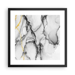 Plakát v černém rámu - Kompozice se zlatým motivem - 40x40 cm