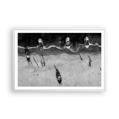 Plakát v bílém rámu - Ještě na břehu… - 91x61 cm