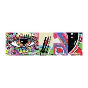 Vzor Fototapety Premium Canvas - Barevné oko - barevná duše - Abstrakce, Oko, Grafika - 100x30 cm