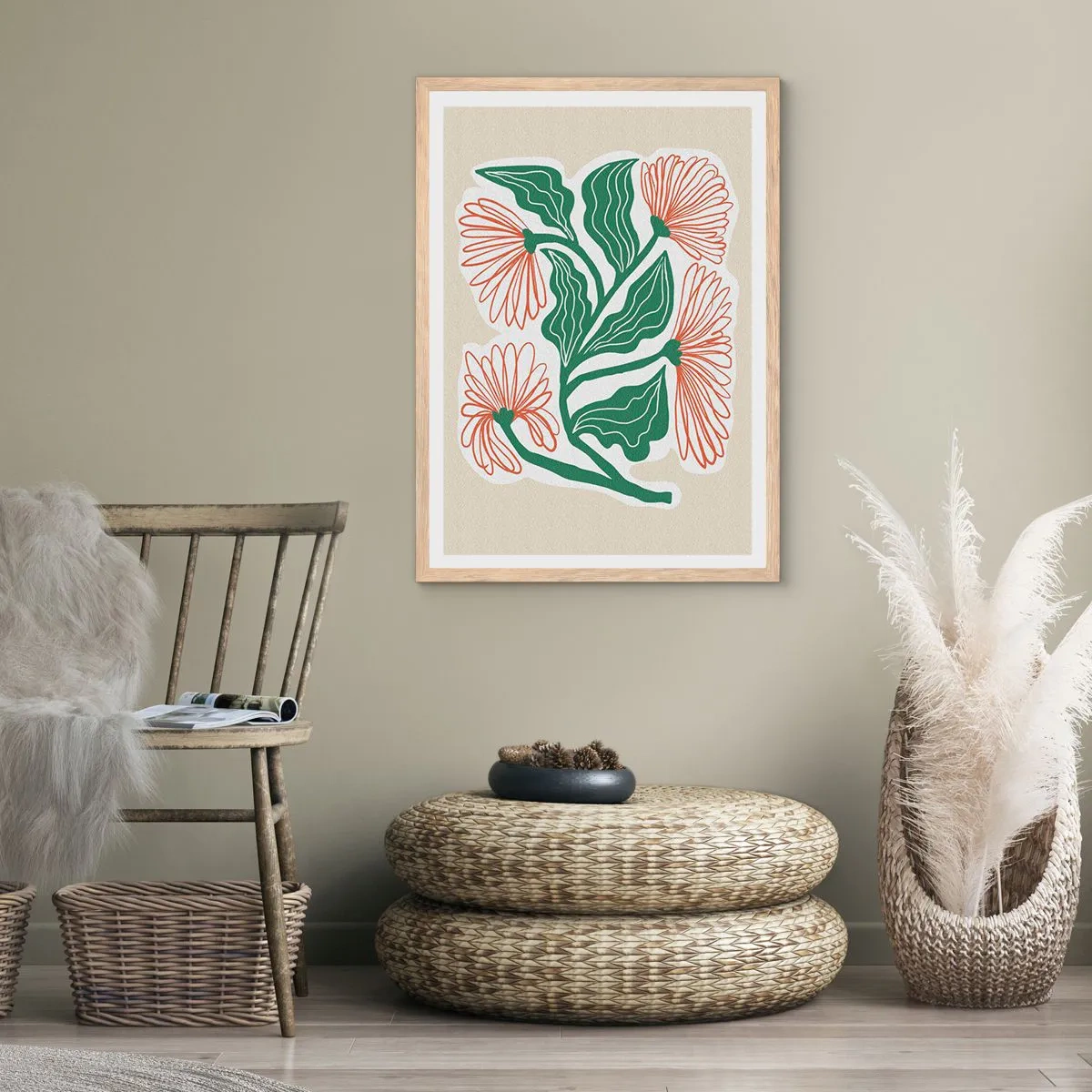 Plakát v rámu světlý dub - Lidové i moderní - 70x100 cm