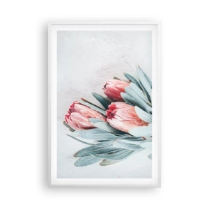 Plakát v bílém rámu - Zahanbené svou vlastní krásou - 61x91 cm