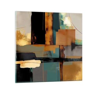 Obraz na skle - Abstrakce – světlo a stín - 70x70 cm