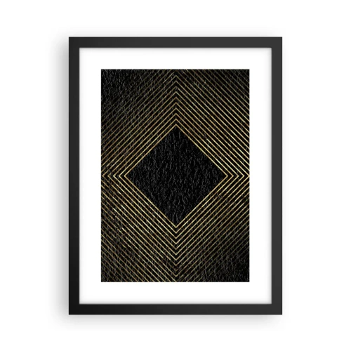 Plakát v černém rámu - Geometrie ve stylu glamour - 30x40 cm