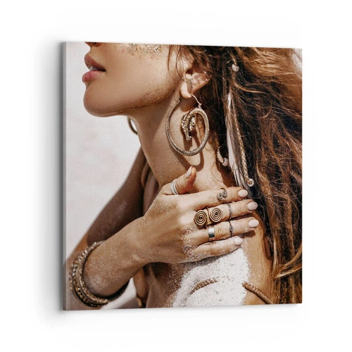 Obraz na plátně - Královna divoké pláže - 70x70 cm