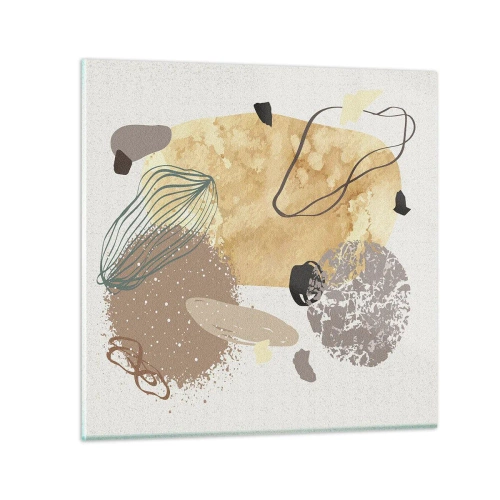 Obraz na skle - Abstraktní švestka - 60x60 cm