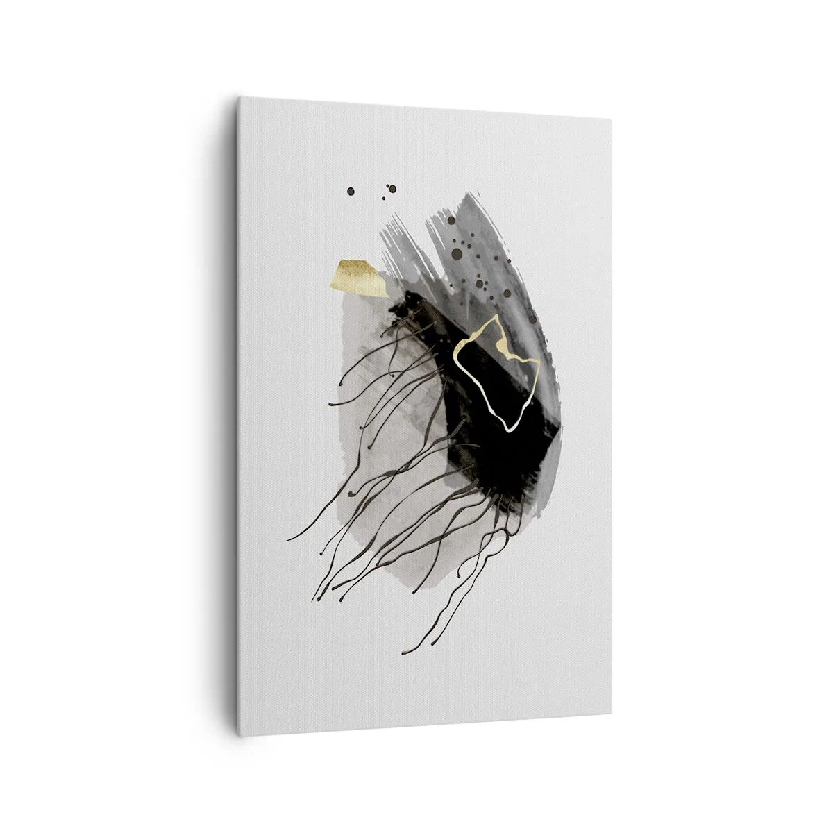 Obraz na plátně - V černé a zlaté - 80x120 cm