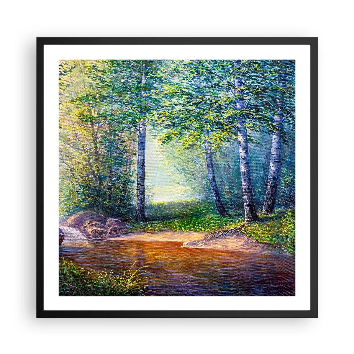 Plakát v černém rámu - Scénář selanky - 60x60 cm