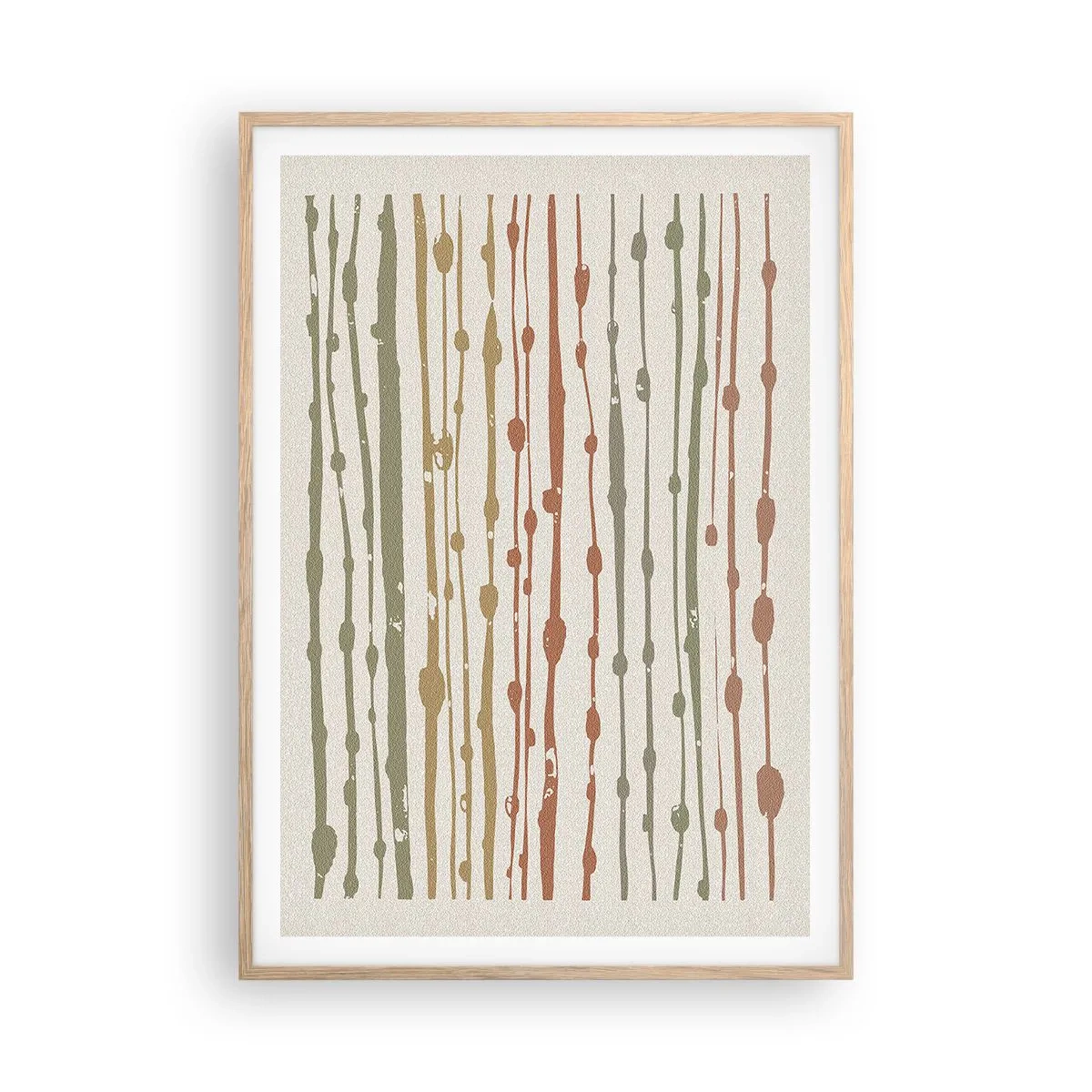 Plakát v rámu světlý dub - Hudební záznam barev - 70x100 cm