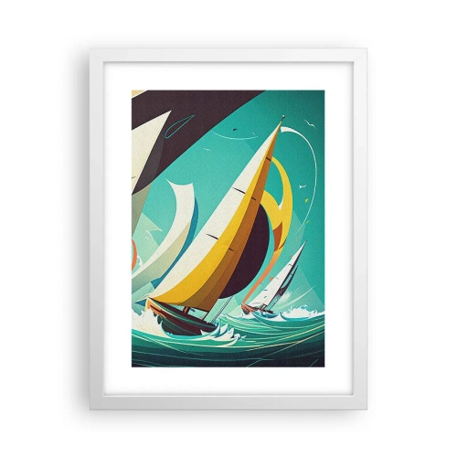 Plakát v bílém rámu - Jak vycházet s živly - 30x40 cm