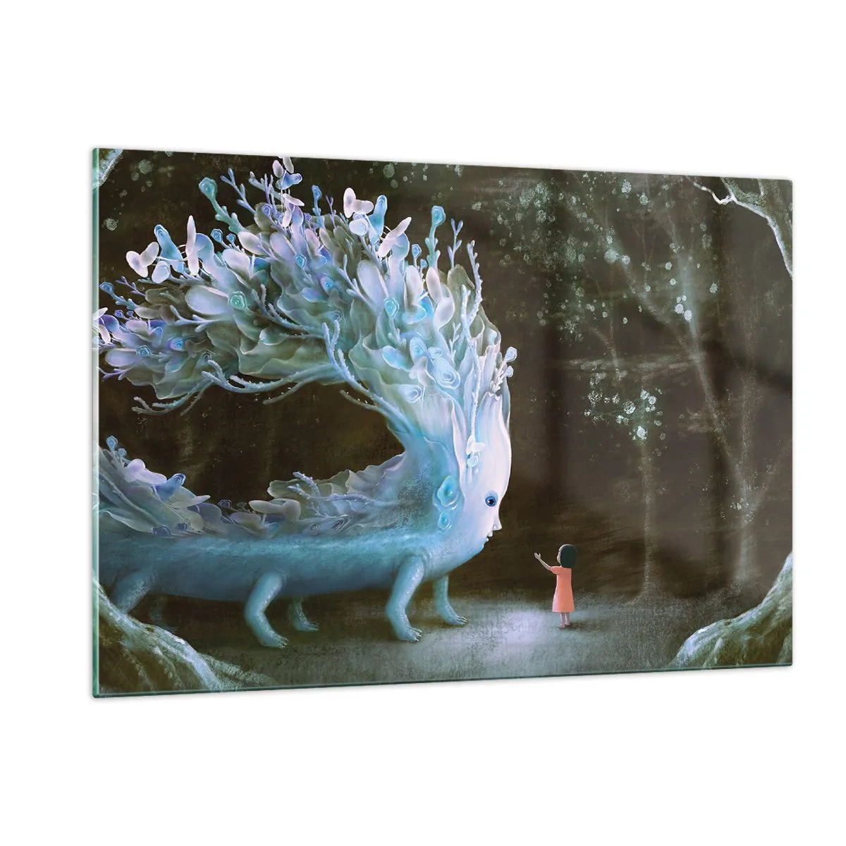 Obraz na skle - Fantastické setkání - 120x80 cm