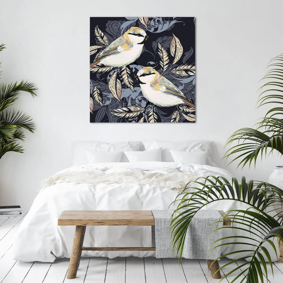 Obraz na plátně - Žlutomodrá píseň - 70x70 cm