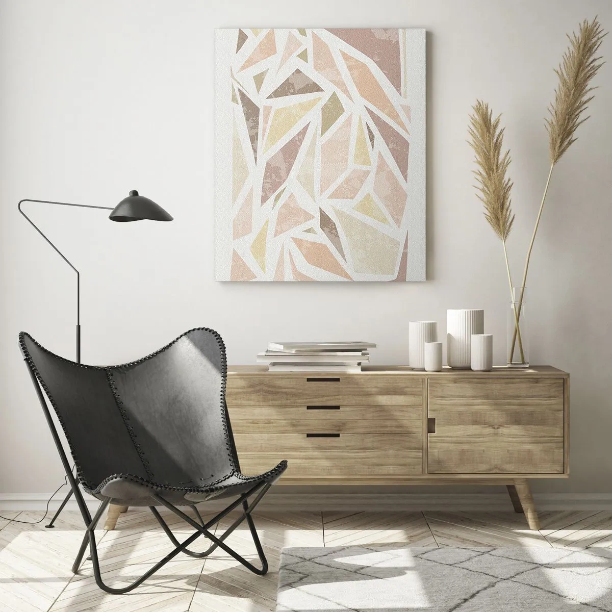 Obraz na skle - Kompozice: vitráž - 50x70 cm