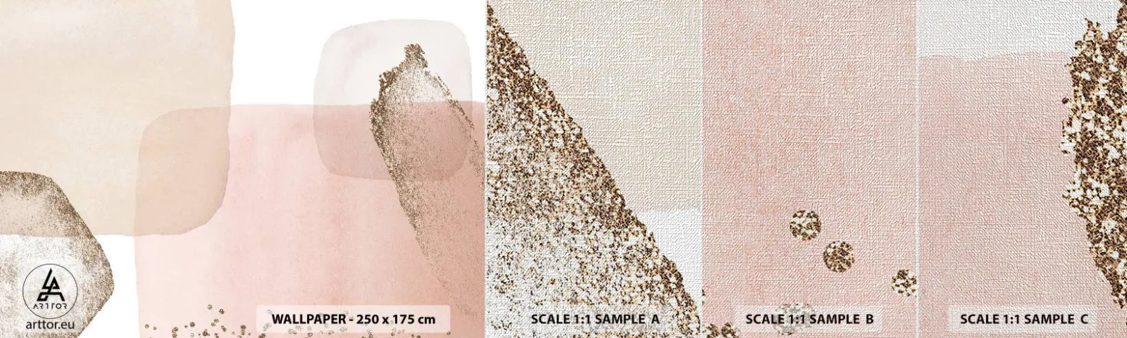 Vzor Fototapety Premium Canvas - Pohled skrze barvy - Abstrakce, Kus, Moderní vzor - 100x30 cm