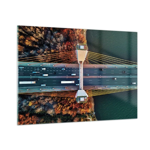 Obraz na skle - Za vodami, za lesy - 100x70 cm
