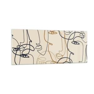 Obraz na skle - Portrét znásobený - 100x40 cm