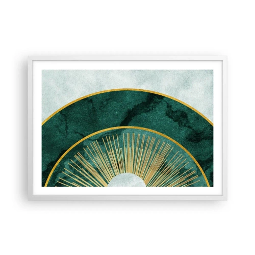 Plakát v bílém rámu - Jiná sluneční soustava - 70x50 cm