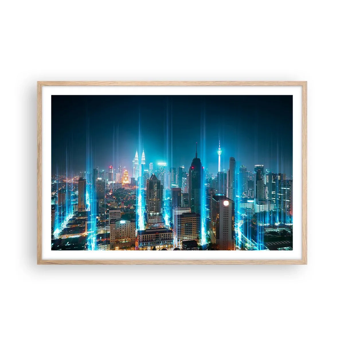 Plakát v rámu světlý dub - Berlinským způsobem do nebe - 91x61 cm