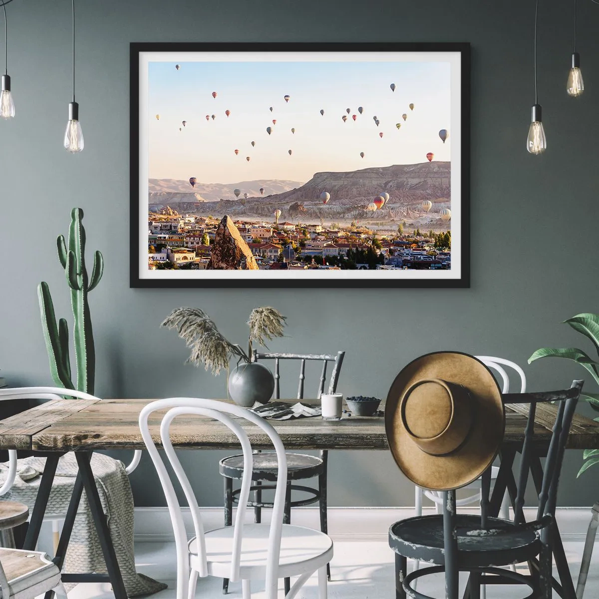 Plakát v černém rámu - Jako lodě na obloze - 100x70 cm