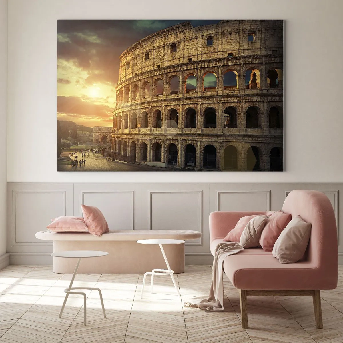 Obraz na skle - Kolosální dojem - 70x50cm - Kolosální dojem - Moderní nástěnná dekorace do obývacího pokoje a ložnice ARTTOR