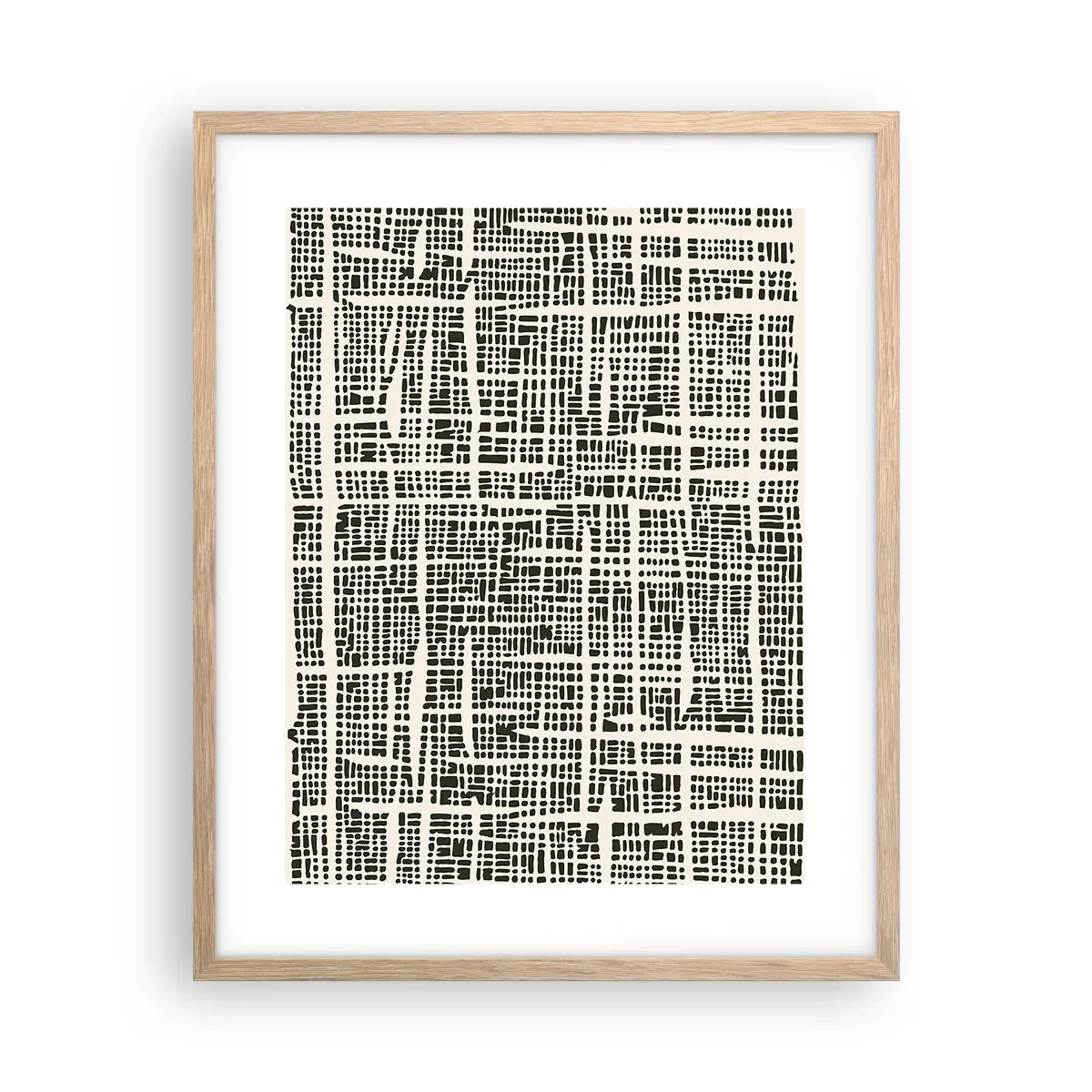 Plakát v rámu světlý dub - Tkaná kompozice - 40x50 cm