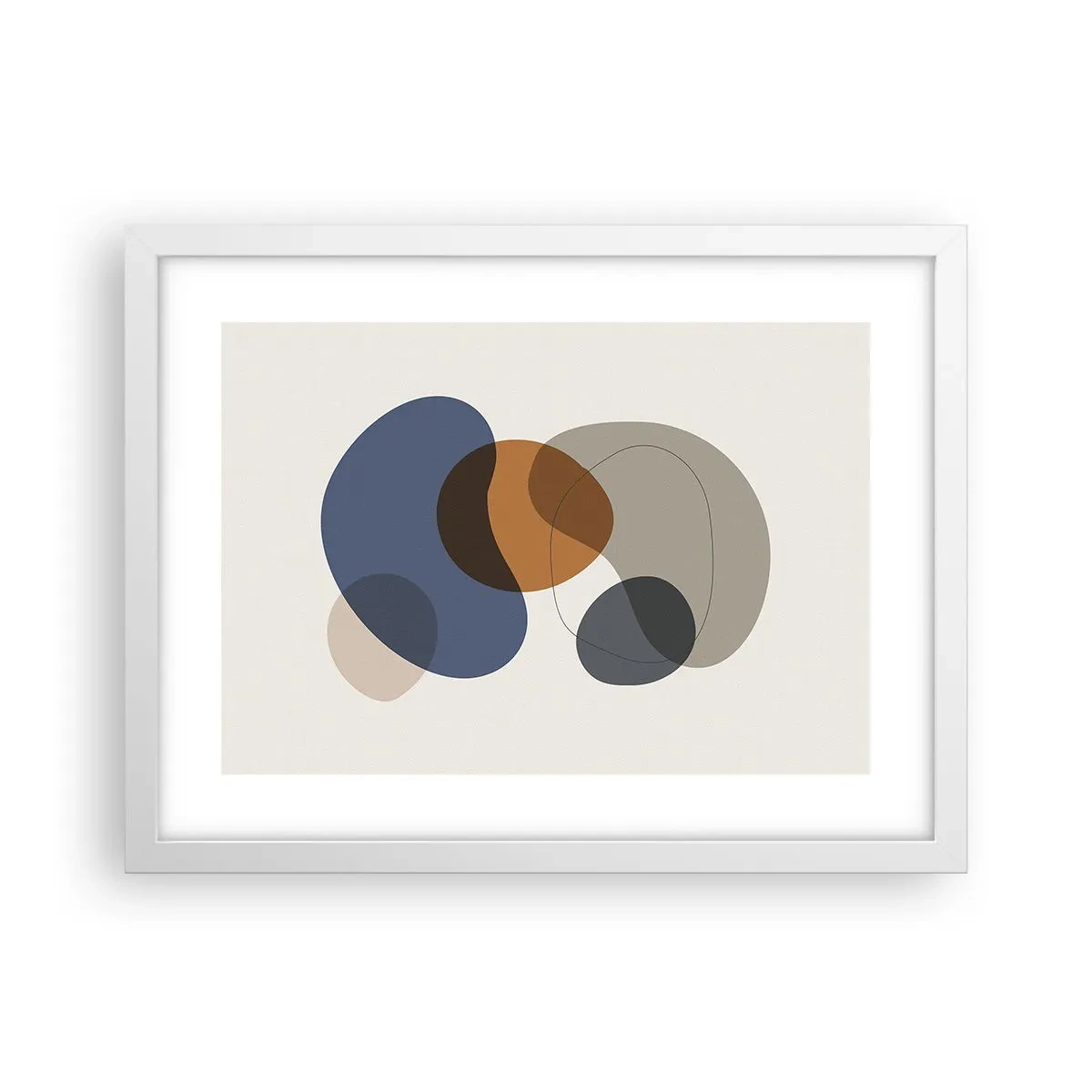 Plakát v bílém rámu - Kapky barev - 40x30 cm