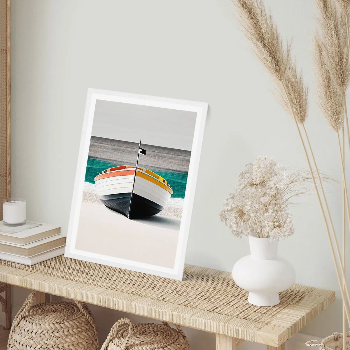 Plakát v bílém rámu - Na správném místě - 70x100 cm