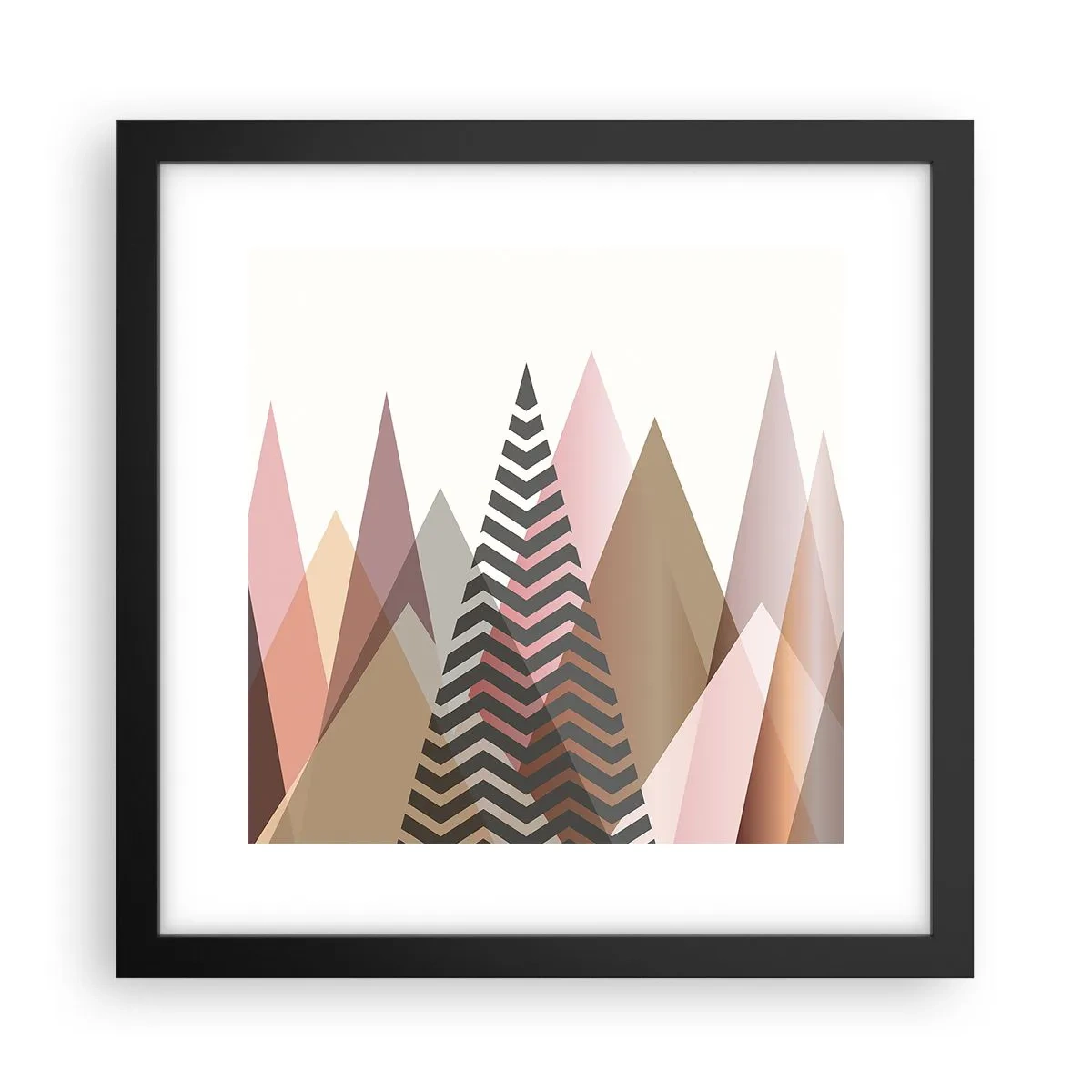 Plakát v černém rámu - Pyramidální pohled - 30x30 cm