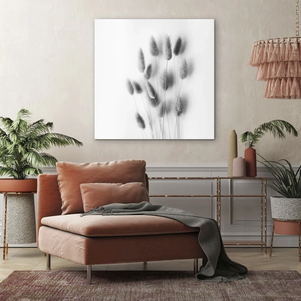 Obraz na plátně - Její načechranost tráva - 70x70 cm