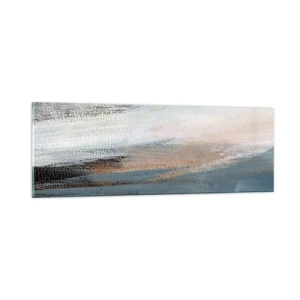 Obraz na skle - Abstrakce: severní krajina - 90x30 cm